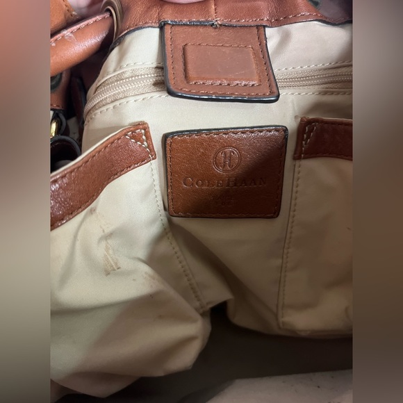 Cole Haan Paige F06 Cognac Brown Leather Boho Bag. So Soft! - Picture 3 of 6